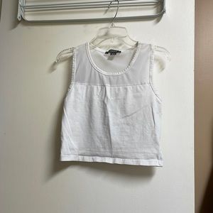 Primark White Cropped Tank Top